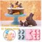 Easter Bunny Chocolate Molds Set, 3D Cute Easter Bunny Silicone Mold for Baking Easter Treats Chocolate, Cake, Jelly, Fudge, Pudding